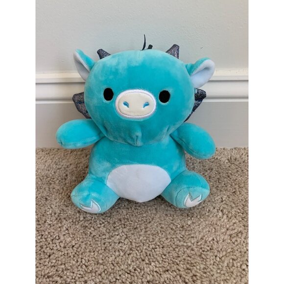 Squishmallows Dragon Plush 7” Kellytoy Soft Stuffed Animal Toy Blue - Picture 1 of 5